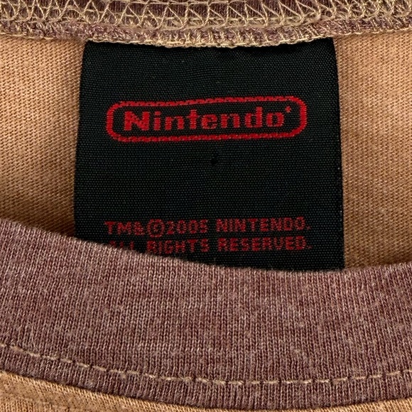 Nintendo Mario Graphic Rhinestone Ringer Tee in Brown | XS/S - Picture 4 of 6